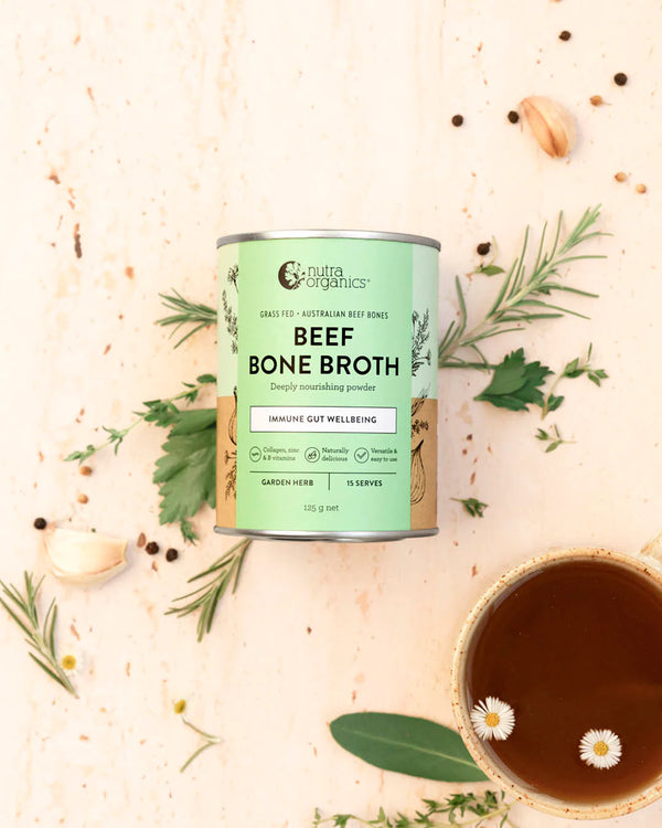 Nutra Organics Bone Broth Beef Garden Herb 125g