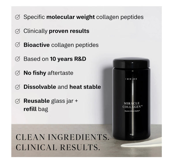 IMBIBE Miracle Collagen 300g Glass Jar